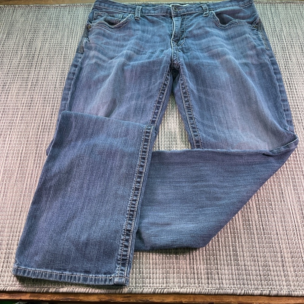 BKE Derek Jeans 38x34 38L Straight Leg Cowboy Western Stretch Blue AVM12089